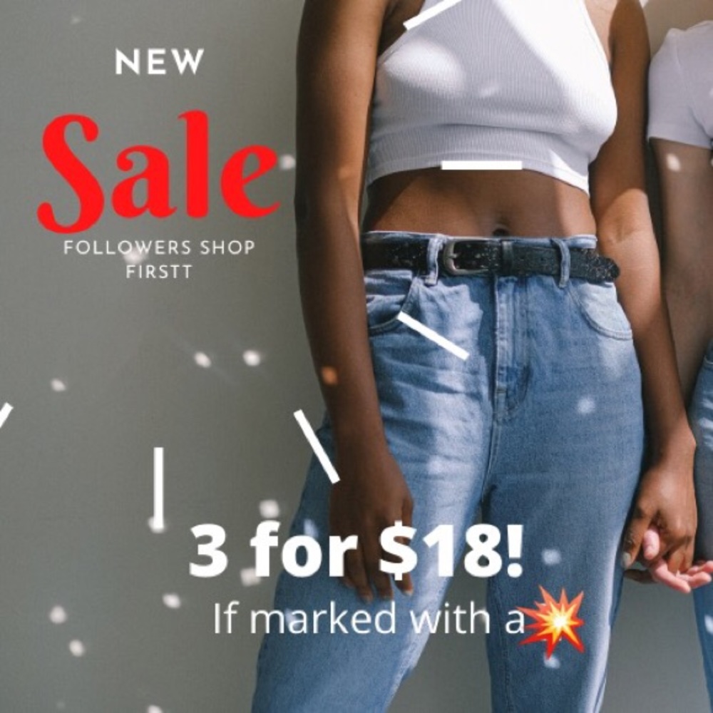 SALE! Clearance on all items marked with this: 💥